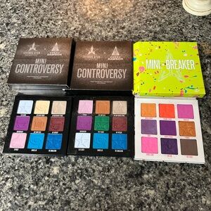 Jeffree Star Mini Controversy and Mini Breaker Eyeshadow Palette Set bundle of 3